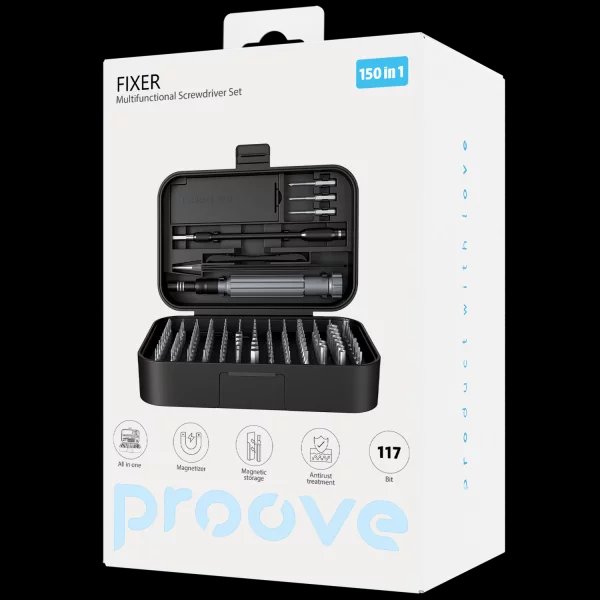 Set veglash Proove Fixer, 150 në 1, CRV, i zi - Image 3